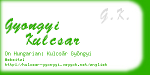 gyongyi kulcsar business card